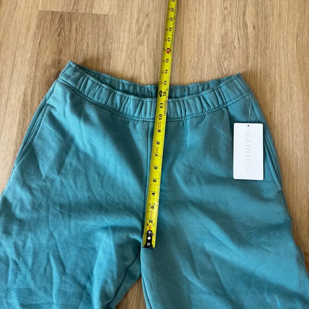 ATHLETA Women's Forever Fleece High Rise Jogger Size M In Juniper Green